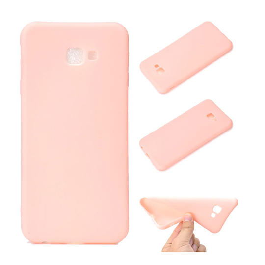 Samsung Galaxy J4 Plus (2018) kaksipuolinen matta pintainen silikooninen takasuoja kuori - Pinkki
