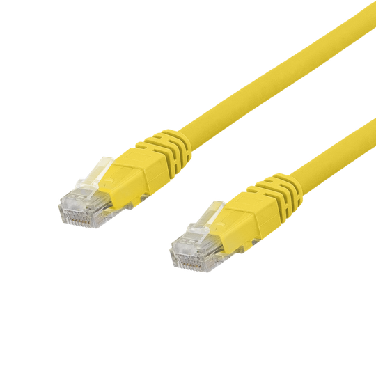 U/UTP Cat6a Laitekaapeli, 0,5m, 500MHz, Delta-sertifioitu, LSZH, Keltainen