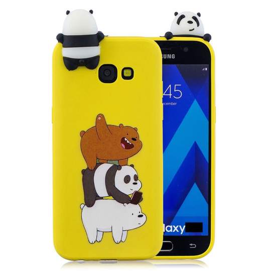 Cute 3D Samsung Galaxy A7 (2018) kuoret - Panda ja karhu