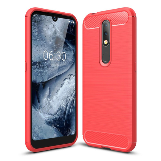 Carbon Flex Nokia 4.2 kuoret - Punainen