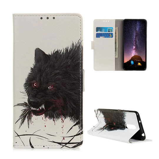 OnePlus 7 Pro pattern leather case - Bloody Wolf
