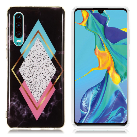 Huawei P30 marmori kuosinen suojakotelo - Malli R