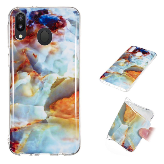 Marble Samsung Galaxy M20 kuoret - Värikäs pilven marmori