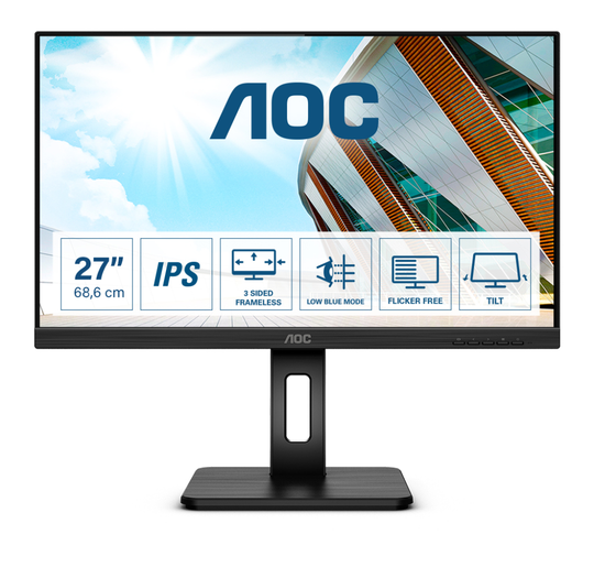 AOC Q27P2Q 27" QHD IPS HAS DP/HDMI/VGA/USB