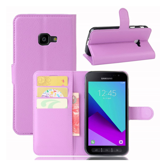 Samsung Xcover 4 trendikäs nahkakotelo - Violetti