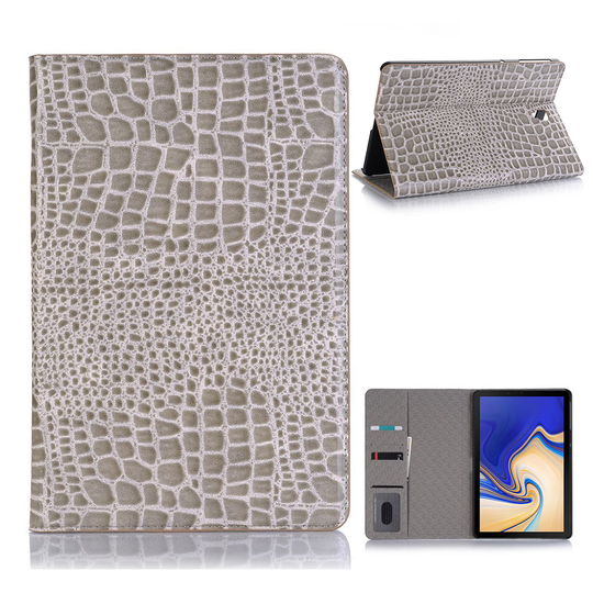 Samsung Galaxy Tab S4 krokotiili iho synteetti nahkainen tabletti suojakotelo - Beige