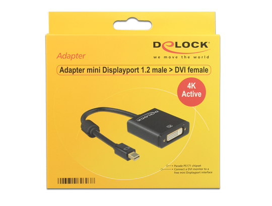 This Adapter By Delock Enables The Connection Of An DVI Monitor To The System Via A Free Mini Displa