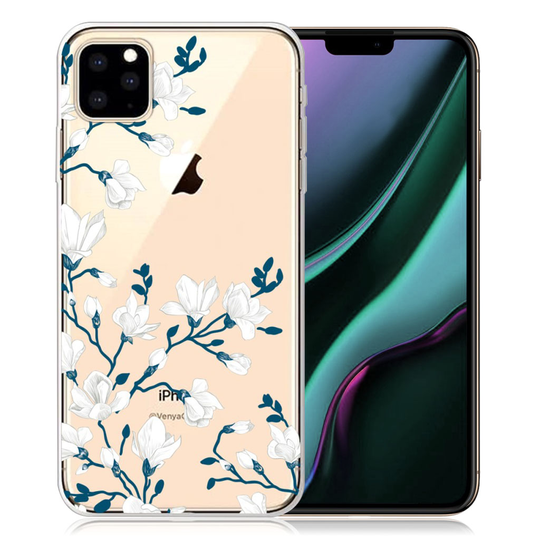 Deco iPhone 11 Pro Max kuoret - Valkoiset kukat