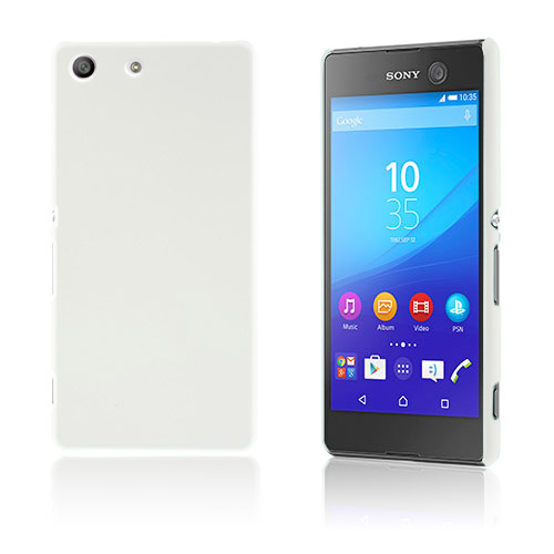 Sony Xperia M5 E5603 / M5 Dual E5633 Kumi Päällystetty Kova Muovikuori - Valkoinen