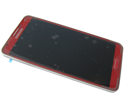 Etupaneeli kosketuspaneelilla and Näyttö Samsung N9005 Galaxy Note III - red (Alkuperäinen)