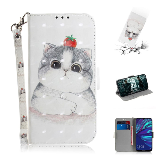 Huawei P30 Lite light spot décor nahkainen suojakotelo - Kissa Pitää Tomaattia