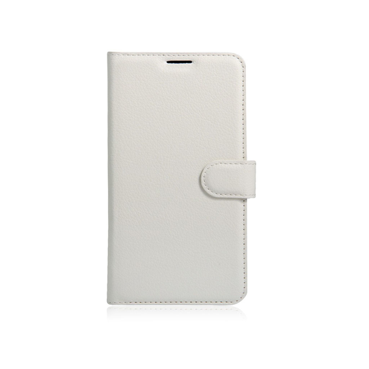 Samsung Galaxy A3 (2017) Litsi Pintainen Nahkakotelo Lompakko - Valkoinen