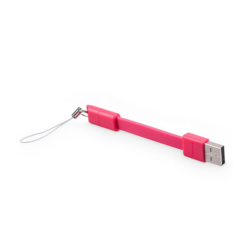 Momax Go-Link USB Kaapeli Android Laitteille - Kuuma Pinkki