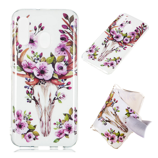 Samsung Galaxy A40 noctilucent pattern case - Flowered Elk