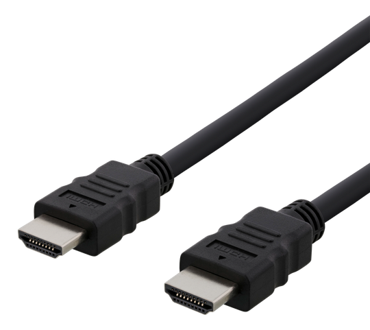 HDMI-kaapeli, HDMI High Speed With Ethernet, 4K, UHD Taajuudella 60 Hz, 19-pinninen Uros - Uros, 0,5