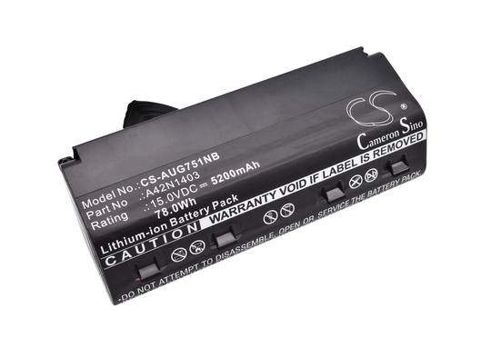 Asus G751J G751J-BHI7T25 G751JL-BSi7T28 akku 5200 mAh