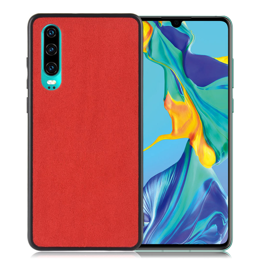 Huawei P30 retro velvet combo case - Red