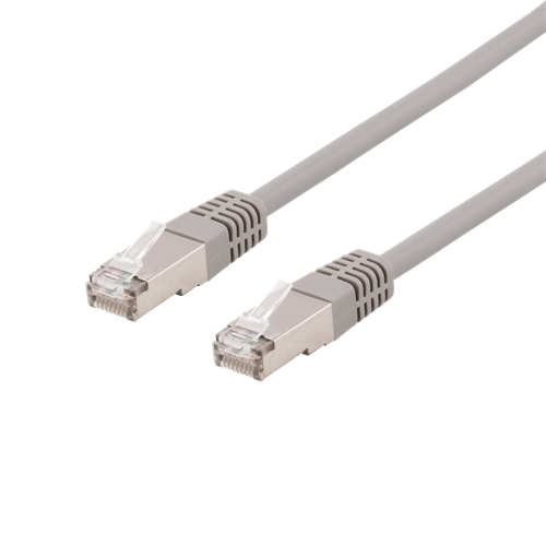 Laitekaapeli, S/FTP Cat6, 0,3 M, 250 MHz, Delta-sertifioitu, LSZH, 0,3 M, Harmaa