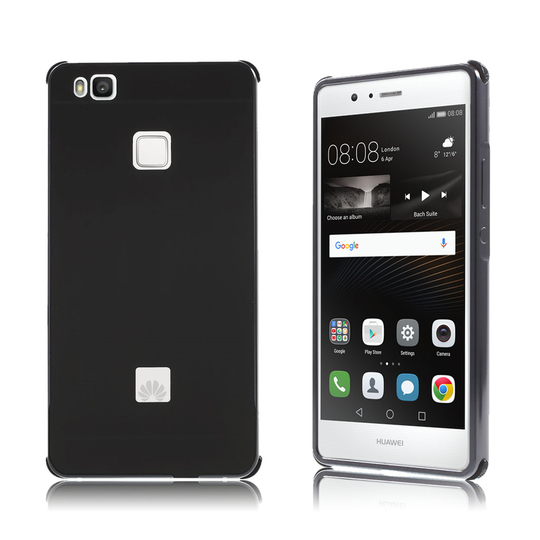 Huawei P9 lite Joustava Harjattu Muovi kuori Kehyksellä - Musta