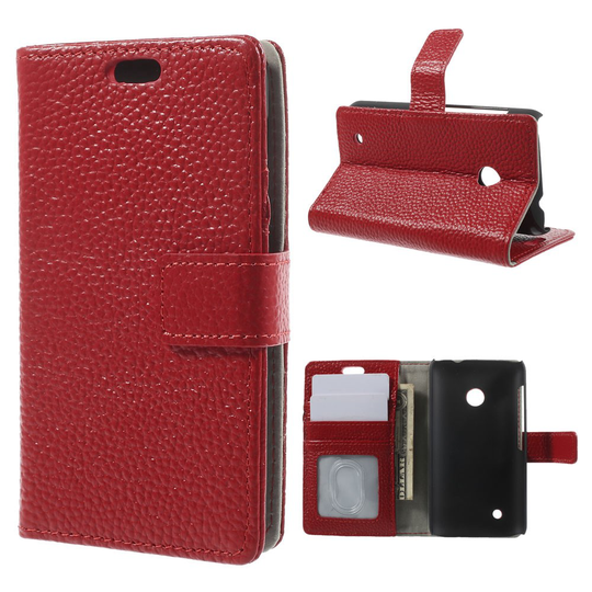 Cowhide (Punainen) Nokia Lumia 530 Aito Nahkakotelo