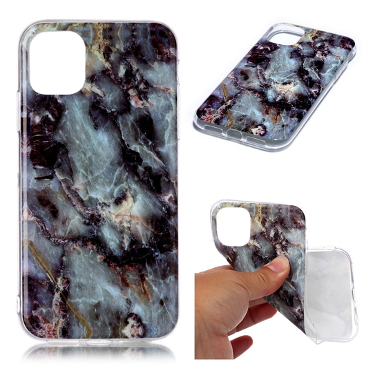 Marble iPhone 11 Pro kuoret - Sinivihreä / musta marmori