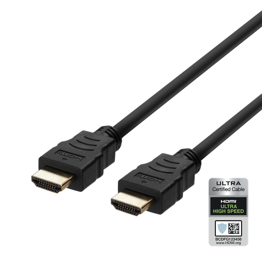 ULTRA High Speed HDMI-cable, 48Gbps, 0.5m, Black