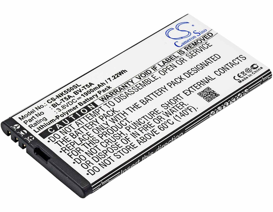 Nokia / Microsoft Lumia 550 / Lumia 730 / 735 akku 1900 mAh