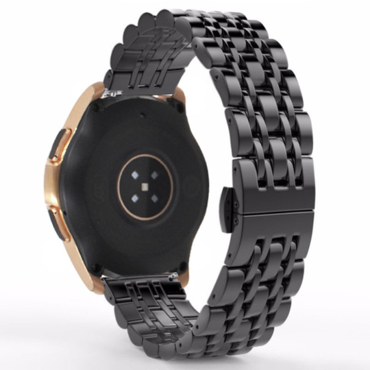 Samsung Galaxy Watch (42mm) stainless steel buckle watch band - Black