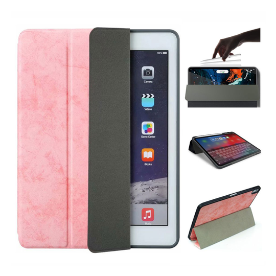 iPad Pro 11 tuumainen (2018) retro nahkainen suojakotelo - Pinkki