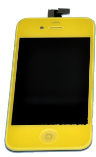 iPhone 4 LCD-näyttö + kosketuspaneeli - Keltainen