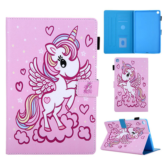 Samsung Galaxy Tab A 10.1 (2019) pattern leather case - Unicorn