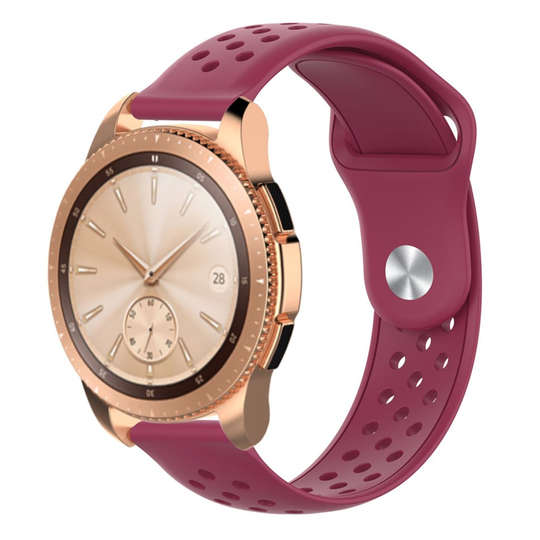 20mm Samsung Galaxy Watch (42mm) silicone watch band - Wine Red
