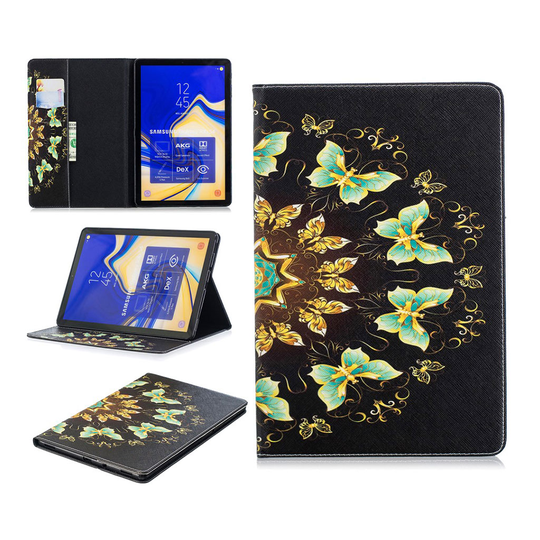 Samsung Galaxy Tab S4 kuviollinen syntetti nahkainen suojakotelo missä kortti paikat - Upeat Perhoset