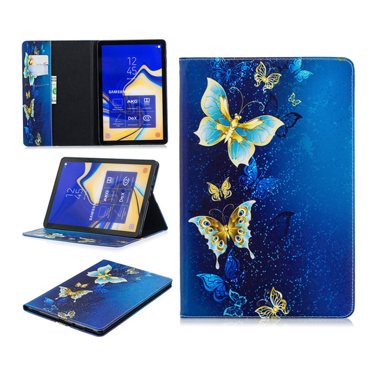 Samsung Galaxy Tab S4 kuviollinen syntetti nahkainen suojakotelo missä kortti paikat - Kauniit Perhoset