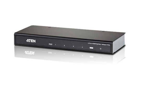 4-port HDMI Splitter To Split The Image Into Four Screens, 4K, UHD, 1080p, 3D, Black. VS184A HDMI Sp