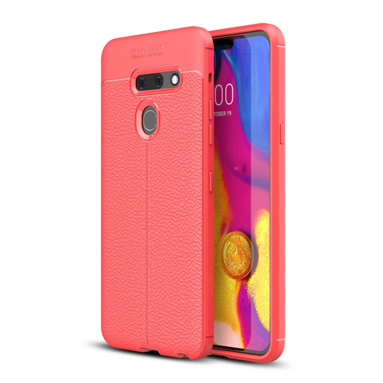 LG G8 ThinQ litsi suojakotelo - Punainen