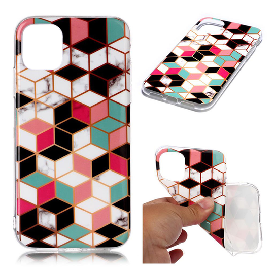 Marble iPhone 11 kuoret - Värikäs Diamond Kuvio
