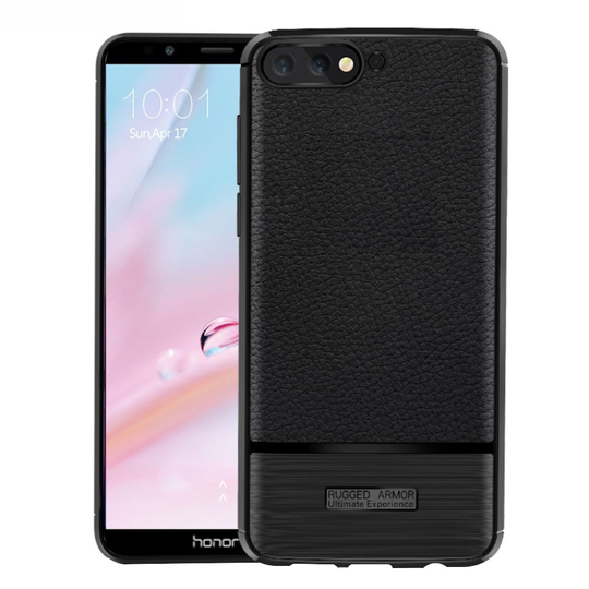 Huawei Honor 7A Liitsihedelmän Jyväinen Harjattu Muovinen Takasuoja Kuori - Musta