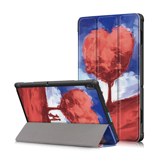 Lenovo Tab E10 kuosinen nahkainen suojakotelo - Sydämen Muotoinen Puu