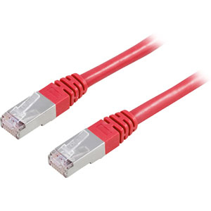 F/UTP Cat6 Suojattu Laitekaapeli, 1m, 250MHz, Delta-sertifioitu, LSZH, Punainen