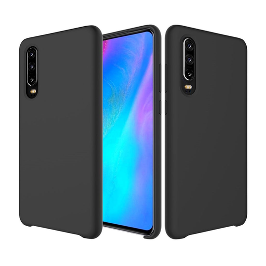 Huawei P30 silikoni suojakotelo - Musta