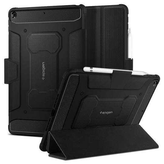 Spigen rugged armor ”PRO” IPad 10.2 2019 / 2020 / 2021 Suojakotelo musta
