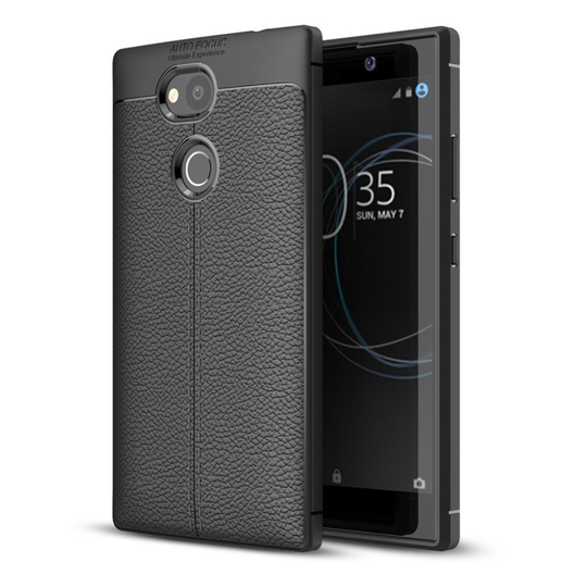 Sony Xperia L2 litsitekstuurinen suojakuori - Musta