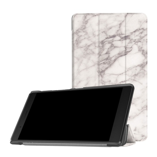 Lenovo Tab 7 Essential kuvioitu nahkainen flip suojakotelo - Marmori kuvioinen