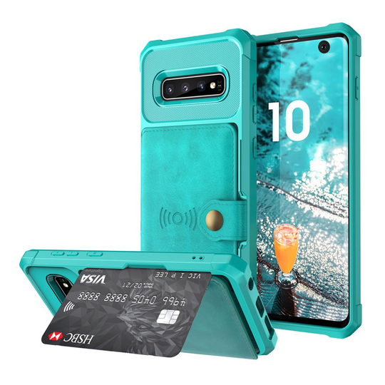 Samsung Galaxy S10 wallet case - Green