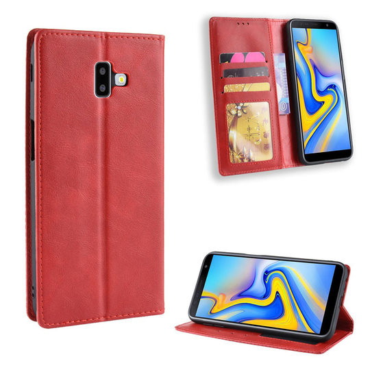 Bofink Vintage Samsung Galaxy J6 Plus (2018) kotelot - Punainen