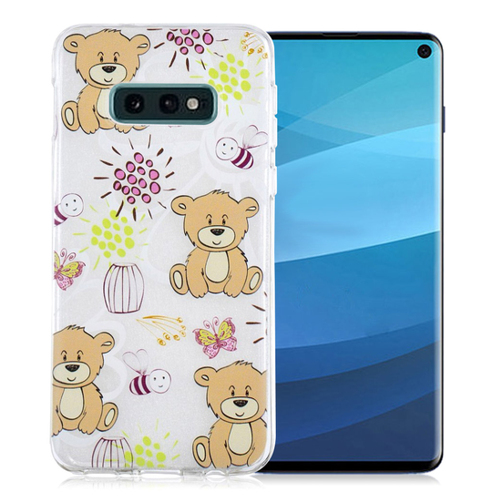 Samsung Galaxy S10e printtikuosi pehmeä suojakotelo - Karhu