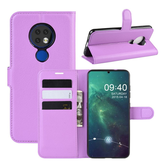 Classic Nokia 6.2 flip kuoret - Violetti