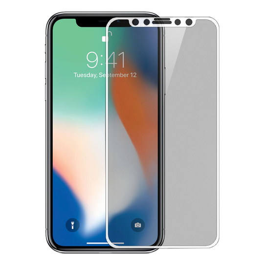 iPhone X Screen Protector in Hardened Glass (Full Coverage) (White)