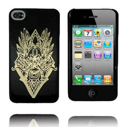 Black Dragon (Lohikäärme - Kulta) iPhone 4 Suojakuori